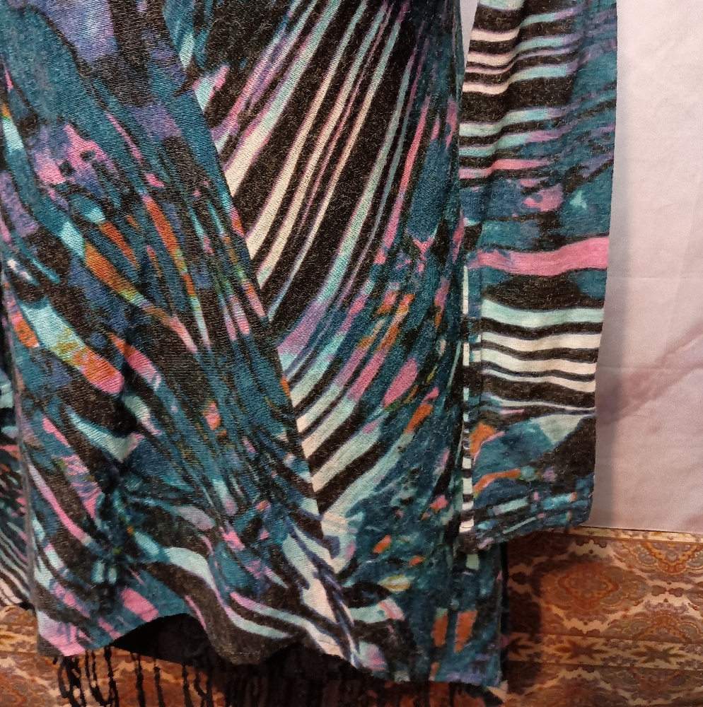 Young Threads Multicolor Abstract Tunic Top - image 5